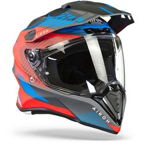 AIROH Commander Adventure Helmet - 'Boost' Red Blue Matt click to zoom image