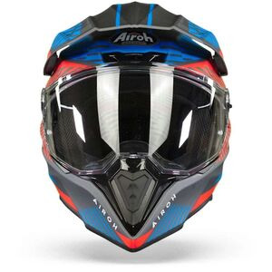 AIROH Commander Adventure Helmet - 'Boost' Red Blue Matt click to zoom image
