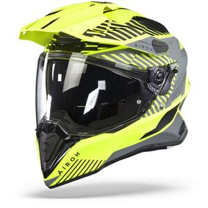 AIROH Commander Adventure Helmet - 'Boost' Neon Yellow Matt click to zoom image