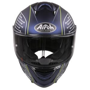AIROH Spark Flow Fluro Yellow / Blue Circuit Matt 2021