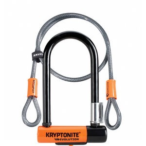 KRYPTONITE Evolution Mini 7 Dead Bolt Lock with 4ft Kryptoflex Cable with FlexFrame Bracket 