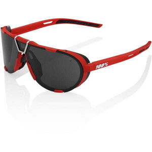 100% Glasses Westcraft - Soft Tact Red - Black Mirror Lens 