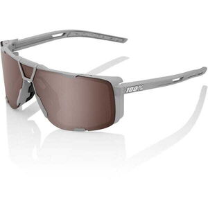 100% Glasses Eastcraft - Soft Tact Cool Grey - HiPER Crimson Silver Mirror Lens 