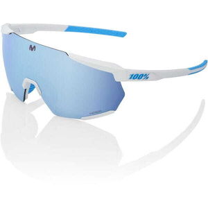 100% Glasses Racetrap 3.0 - Movistar Team White - HiPER Blue Multilayer Mirror Lens 