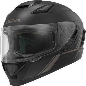 SENA Stryker Full Face Helmet With Mesh Interscom Matt Black 