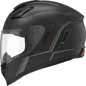 SENA Stryker Full Face Helmet With Mesh Interscom Matt Black click to zoom image