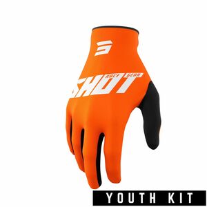 SHOT 2022 Youth Raw Gloves (Burst Orange) 2022