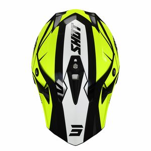 SHOT MX Helmet Pulse Revenge Black Neon Yellow White Glossy click to zoom image