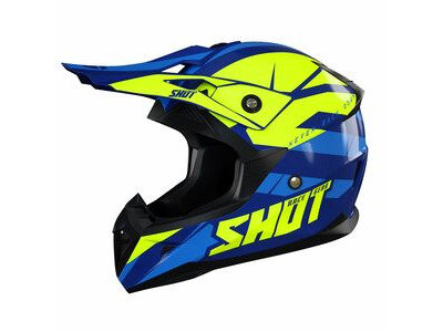 SHOT MX Helmet Pulse Revenge Navy Neon Yellow Blue Glossy