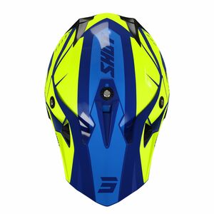 SHOT MX Helmet Pulse Revenge Navy Neon Yellow Blue Glossy click to zoom image