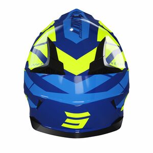 SHOT MX Helmet Pulse Revenge Navy Neon Yellow Blue Glossy click to zoom image