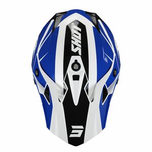 SHOT MX Helmet Pulse Revenge White Blue Black Glossy click to zoom image