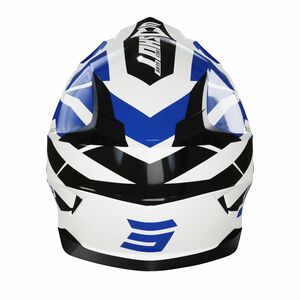 SHOT MX Helmet Pulse Revenge White Blue Black Glossy click to zoom image