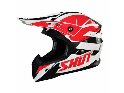 SHOT MX Helmet Pulse Revenge White Red Black Glossy