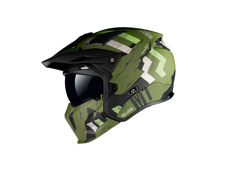 MT Streetfighter Skull A16 Matt Green click to zoom image