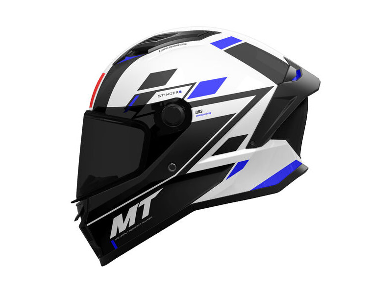 MT Stinger 2 Zivze A7 Gloss Black White Blue click to zoom image