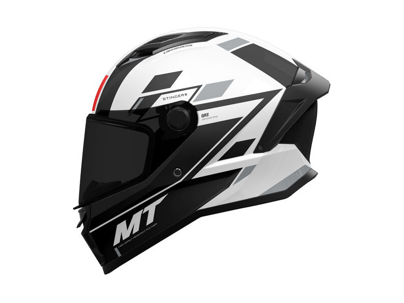 MT Stinger 2 Zivze A2 Gloss Black White click to zoom image