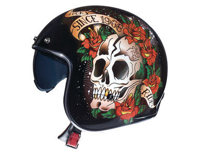 MT Le Mans 2 Skull & Roses Blk/Red
