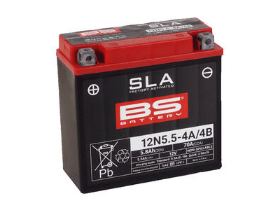 BS BATTERIES 12N5.5-4A SLA (12N5.5-4A/4B SLA) (WC) Factory Activated Battery