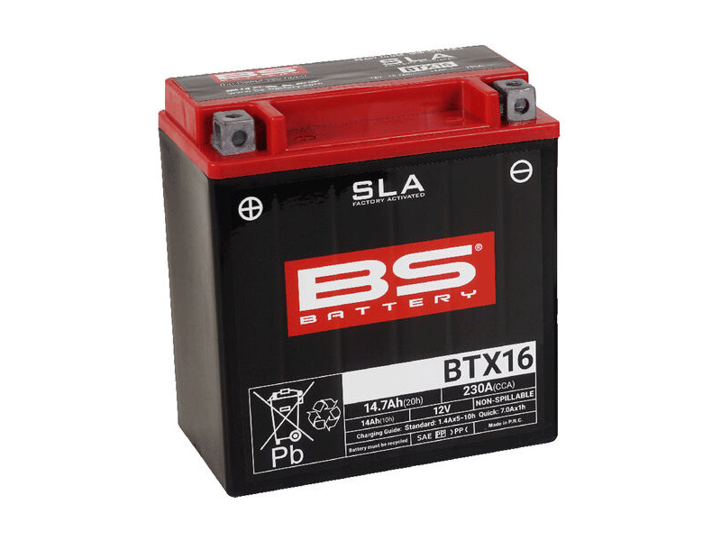 BS BATTERIES BTX16 SLA (WC) Factory Activated Battery click to zoom image