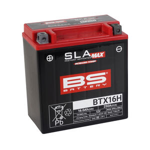 BS BATTERIES BTX16H SLA Max (WC) Factory Activated Battery 