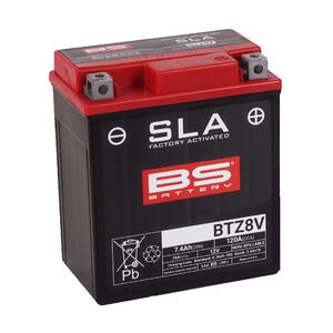 BS BATTERIES BTZ8V SLA (WC) Factory Activated Battery 