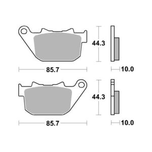 AP RACING SR Supersport Sinter Rear Disc Pads #408SR click to zoom image