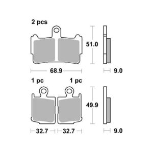 AP RACING SF Supersport Sinter Front Disc Pads #469SF click to zoom image