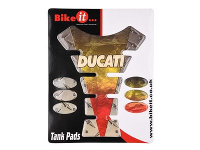 BIKE IT 'Ducati' Tank Pad (Metal Effect)