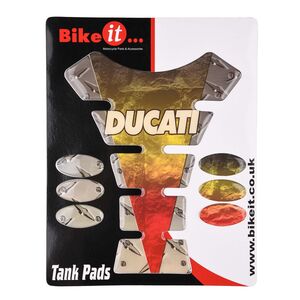 BIKE IT 'Ducati' Tank Pad (Metal Effect) 