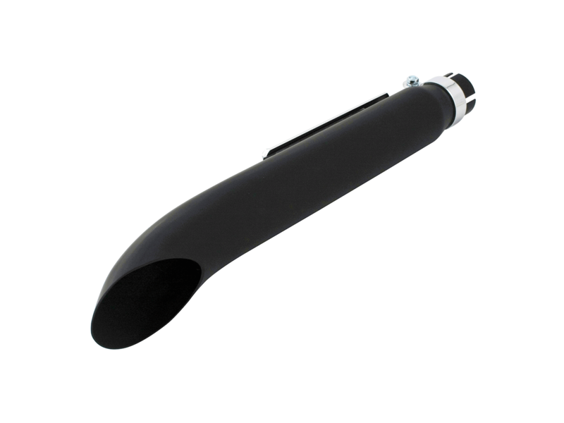 BIKE IT Universal Silencer 19" Turnout Matt Black Includes Clamp And Reducers click to zoom image