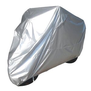 BIKE IT Motorcycle Rain Cover - Silver - Medium Fits Up To 600cc 