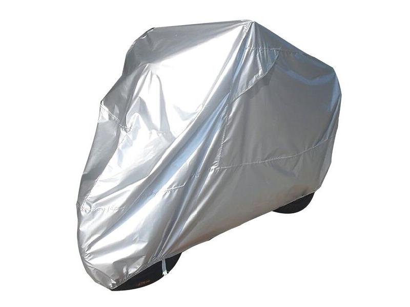 BIKE IT Motorcycle Rain Cover - Silver - XL Fits 1200cc And Over click to zoom image