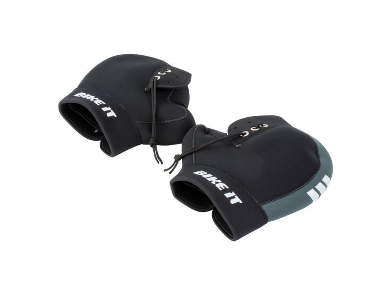 BIKE IT Neoprene Boxer Bar Muffs Black/Grey click to zoom image