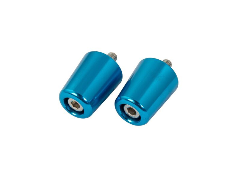 BIKE IT Alloy Kawasaki Flush Type Blue Bar End Weights click to zoom image