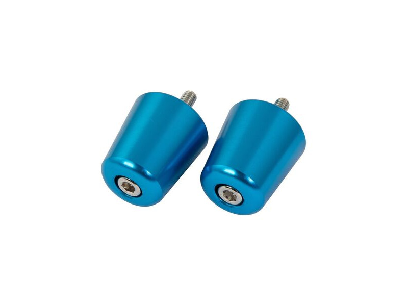 BIKE IT Alloy Suzuki Flush Type Blue Bar End Weights click to zoom image