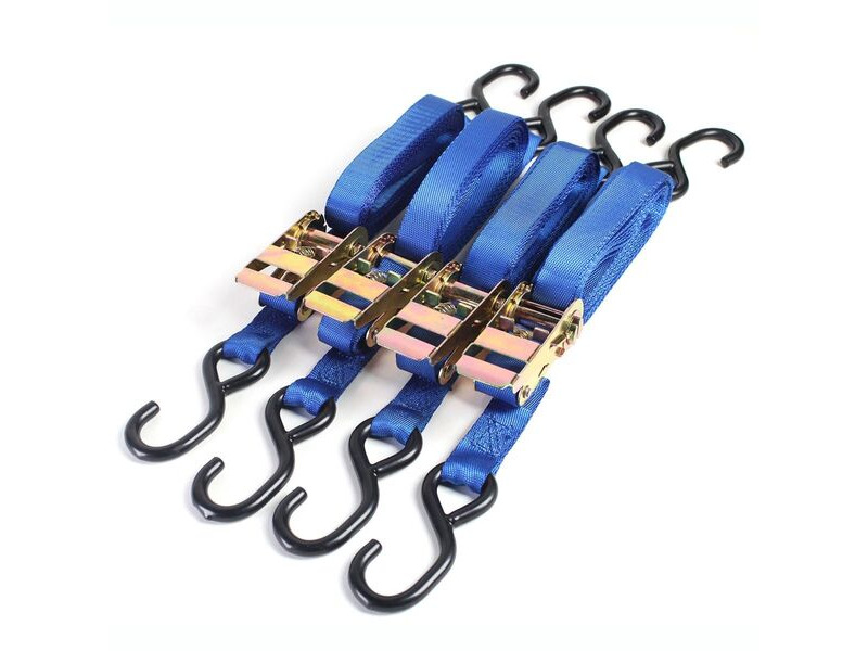 BIKE IT 4 Piece Blue Ratchet Tiedown click to zoom image