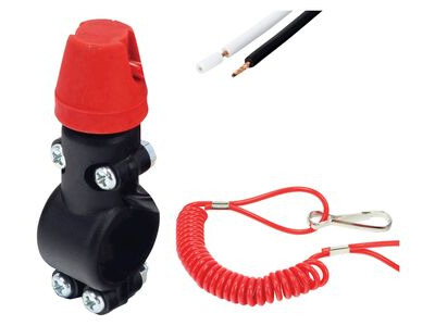 BIKE IT Stop Switch Universal Kill Switch With Tether - Circuit Break When Tether Off