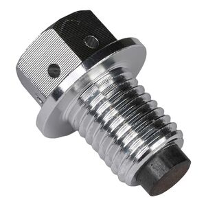 BIKE IT Magnetic Oil Cleaning Bolt - M10 (10mm) x 1.25 Pitch (Silver) 