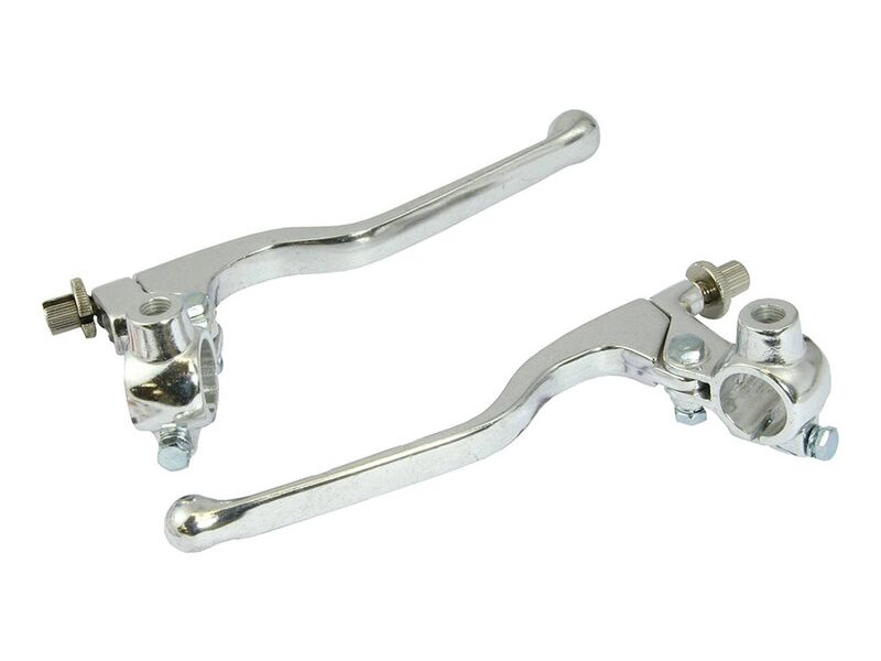 BIKE IT Lever Assembly Universal Long Chrome (With Mirror Boss) Pair click to zoom image