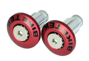 BIKE IT Red 13mm & 18mm Bar Ends With Carbon Fibre Insert 