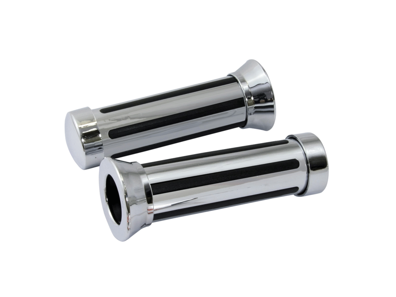 BIKE IT Grips Rail Type Plain Chrome 22mm click to zoom image