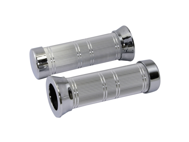 BIKE IT Grips Classic Knurled Chrome 25mm click to zoom image