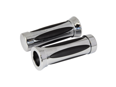 BIKE IT Grips Chrome Oval Custom Cushion 22mm