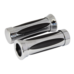 BIKE IT Grips Chrome Oval Custom Cushion 22mm 