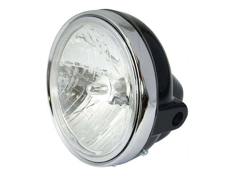 BIKE IT Headlight Universal 7" Round Black click to zoom image