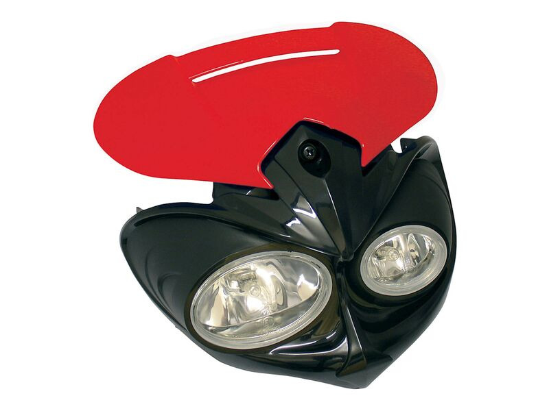 BIKE IT Falcon Fairing Headlight Black/Red H3-12V-55W click to zoom image