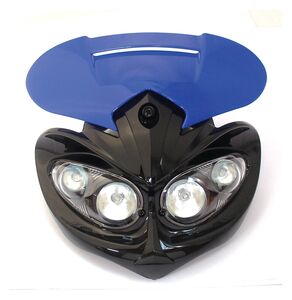 BIKE IT Universal Enduro Rage Headlight Unit Blue 12V 20W 