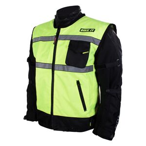 BIKE IT Metro Hi-Vis Gilet click to zoom image