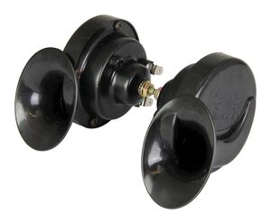 BIKE IT Black Twin Pack Snail Horn - 12V 